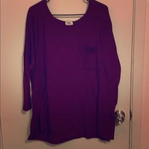 Maroon blouse with pocket in front
